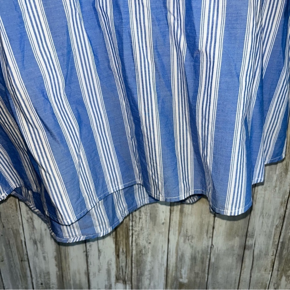 Fate Poplin Blue Stiped Oversized Blouse - Picture 5 of 7